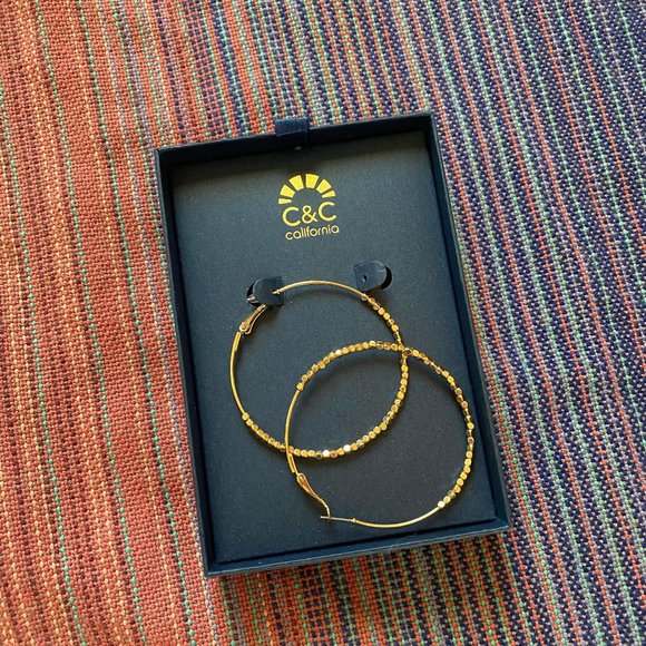 Gold Hoop Earrings - Picture 1 of 1